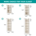 thumbnail image 6 of 4-Shelf Hanging Closet Organizer, Fabric Storage Shelves for Closet, Beige Wardrobe Shelf Organizer, 6 of 8