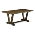 thumbnail image 3 of East West Furniture V-Style 7-piece Wood Dining Set in Jacobean Brown, 3 of 6