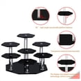thumbnail image 3 of Acrylic Risers Display Stand,7Tier Perfume Organizer and Cupcake Stand,Storage Display Stand for Collectibles,1 * display stand,Black, 3 of 6
