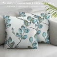 thumbnail image 3 of PHYHOO Grey Teal Leaf Pillow Covers  Brown Blue Gray Watercolor Spring Leaves Floral Print Decorative Throw Pillow for Home Sofa  Modern Square Cushion Pillowscase, 3 of 5
