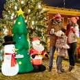 thumbnail image 2 of Patiojoy 6FT Inflatable Christmas Tree & Santa Claus w/ LEDs & Air Blower Blow Up Yard Decoration Inflates Christmas Tree & Snow Man w/ Tethers & Stakes, 2 of 10