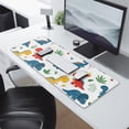thumbnail image 2 of Long Mouse Pads for Desk,Colorful Dinosaur and Leaf Pattern Desk Mats on Top Of Desks, Desk Mouse Pad Extra Large with 3mm Non-Slip Base and Stitched Edge for Gaming,Office,Work,Home 31.5"x11.8", 2 of 6