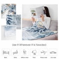 thumbnail image 4 of Christmas Throw Flannel Blanket 30x40In Blue Floral Eucalyptus Leaves Winter Wood Grain Super Soft Cozy Bed Blanket, Lightweight Plush Fuzzy Bed Throw for Bedroom Sofa Couch Living Room, 4 of 4