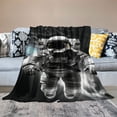 thumbnail image 2 of Chilfamy Astronaut Stars Earth Space Art Soft Cozy Printed Blanket & Throw for All Seasons - Lightweight & Long-Lasting 60x80in, 2 of 6