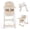 Beige, variant on Cochildor Foldable High Chair for Babies & Toddlers, with 5 Point Harness, Tray, Foot Rest and Wheels, Gray