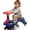 Blue+Red, variant on iYofe 6V Ride on Wiggle Car with Pedal, Retractable 2 in 1 Wiggle Car for Kids Boys Girls with Flashing Wheels, Bluetooth, Toddlers Ride on Toy Swing Car for Ages 3 and Up, Purple