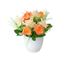 Realistic Rose Floral Arrangement Centerpiece For Home Living Room Dining Table Elegant Display