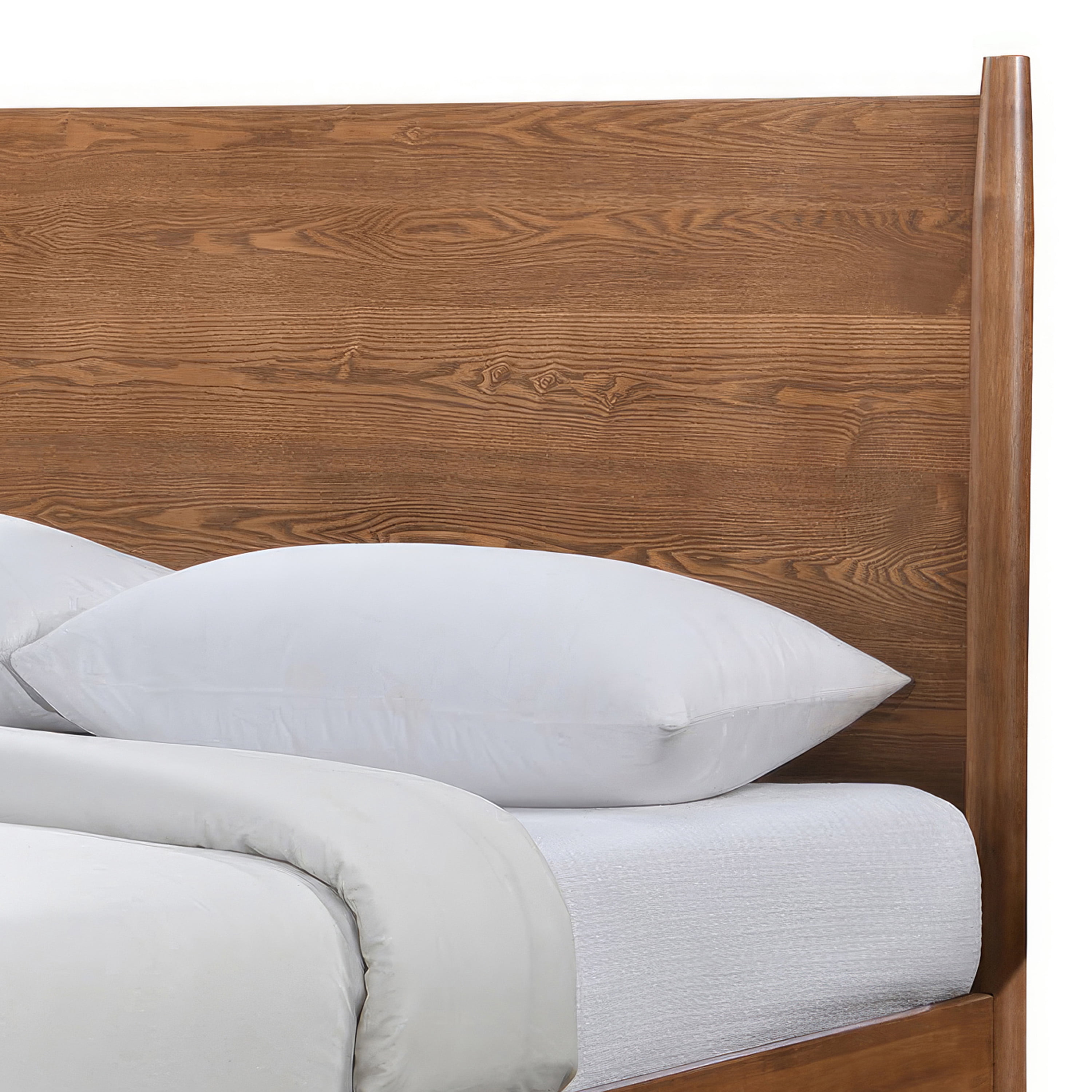 Furniture of America Erik Adult Queen Solid Wood Mattress Ready Bed, Walnut