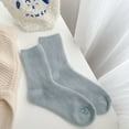 thumbnail image 2 of Jamicy Crew Socks for Women Soft Solid Color Mid-Cut Socks for Women Winter Thickened Warmth Home Warmth New Year Socks, 2 of 2