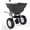 Black, variant on Garvee 130 lb Tow-Behind Broadcast Spreader, Pull-Behind Lawn & Garden Spreader, Adjustable Flow Control for Fertilizer, Seed, Salt & Ice Melt, Red