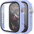 thumbnail image 1 of [2 Pack] IBAOLEA Compatible with IBAOLEA Watch 44mm Case, Full Coverage Bumper Protective Case with Screen Protector for Men Women iWatch Series 6/5/4/SE, Baby Blue Baby Blue 44mm, 1 of 6