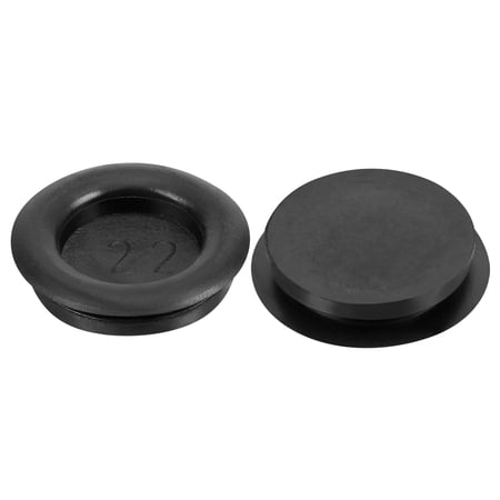 Wire Protector Oil Resistant Rubber Grommets 22mm Mounting Dia 10Pcs Black