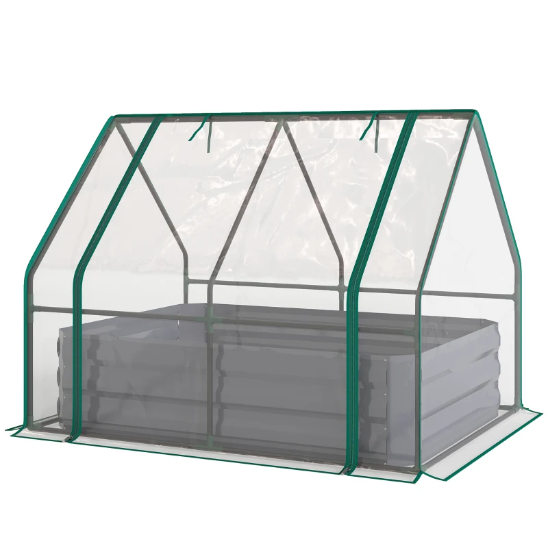 2-in-1 Raised Planter Greenhouse, Raised Garden Bed Planter Raised Bed
