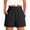 Black, variant on JoveMarine Shorts for Women Trendy Summer, Casual Shorts for Women Elastic High Waist - Wide Leg Solid Color Beach Vacation, Breathable Flowy Cute for Poolside Resort,Wine S