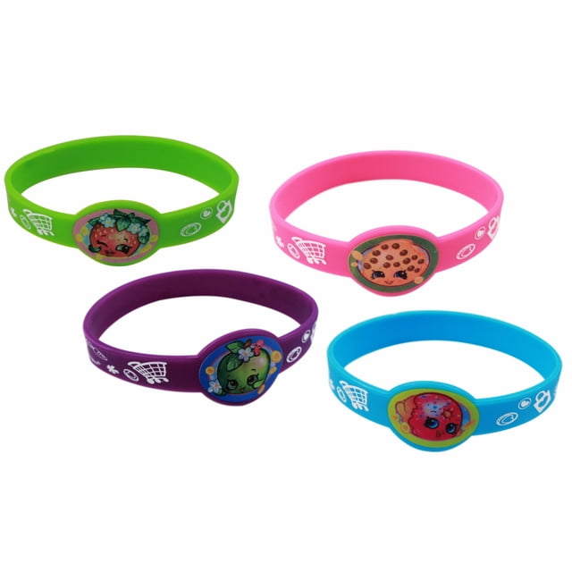 Shopkins Rubber Bracelets (4pc) for Birthday - Party Supplies - Licensed Tableware - Misc Licensed Tableware - Birthday