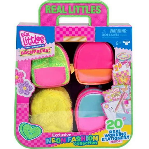 Shopkins Backpacks! Neon Fashion Collection 4-Pack