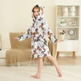 thumbnail image 2 of FORMRS Niños Bathrobe Unisex Hooded Robe Soft Plush Pajamas Sleepwear, Size 4-6T, Rainbow Stars Pattern, 2 of 7