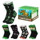 thumbnail image 1 of Minecraft Boys Crew Socks - Calcetines juveniles suaves y transpirables, paquete de 3 o 5 - Regalos para jugadores (Negro/Multi 7-10 años), 1 of 6