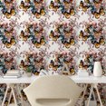 thumbnail image 3 of Ambesonne Butterfly Peel & Stick Wallpaper for Home, Monarch Wıngs Grunge Art, 13"x100", Rose Marigold, 3 of 6