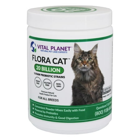 Vital Planet - Flora Cat Flora Cat Powder 20 Billion Daily Probiotic 30 Servings - 3.92