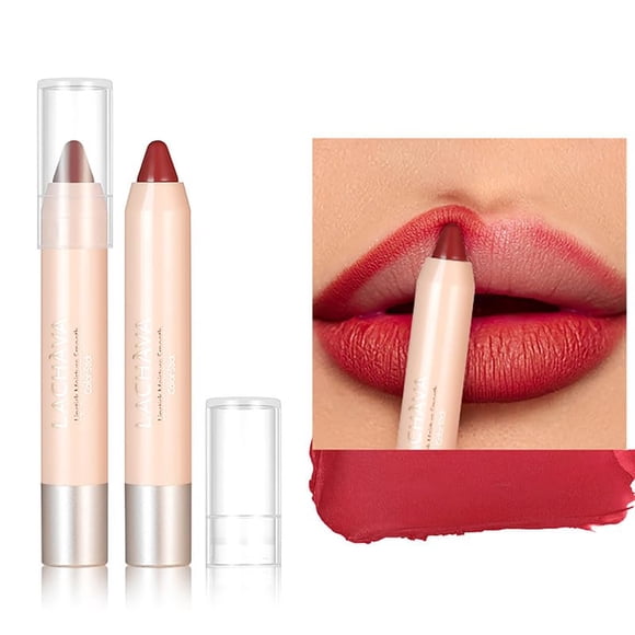 Easydays Matte Lip Crayon Lipstik Pencil Delineador de labios mate, cremoso y aterciopelado, color de labios ultra mate con acabado suave, total, alto pigmento, resistente al agua, lápiz labial de l