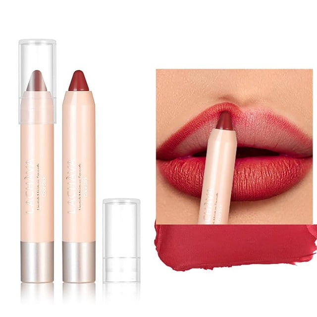 Easydays Matte Lip Crayon Lipstik Pencil Delineador de labios mate, cremoso y aterciopelado, color de labios ultra mate con acabado suave, total, alto pigmento, resistente al agua, lápiz labial de l
