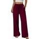 thumbnail image 4 of Pantalones de Lino Mujeres de Verano de Color Sólido Estirado-Cintura Casual Pantalones Rectos con Mezcla de Lino de Algodón Suave, Pantalones Transpirables de Longitud de Tobillo para Diario, 4 of 8