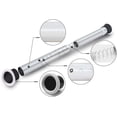 thumbnail image 4 of Barra extensible para cortina de ducha de 160 a 210 cm, sin perforaciones, de acero compuesto de color crema, diámetro de 32 mm, barra telescópica multifunción para cortinas y ropa, 4 of 5