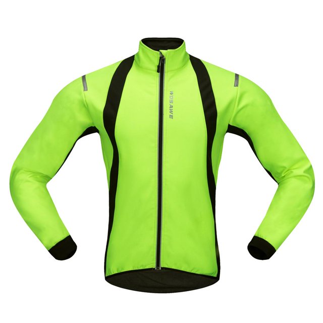 Invierno Cálido Térmico Suave Sheel Chaqueta de Ciclismo a Prueba de Viento Impermeable Jersey de Manga Larga Ropa Deportiva Al Aire Libre Verde SG Soledad Chaqueta de bicicleta