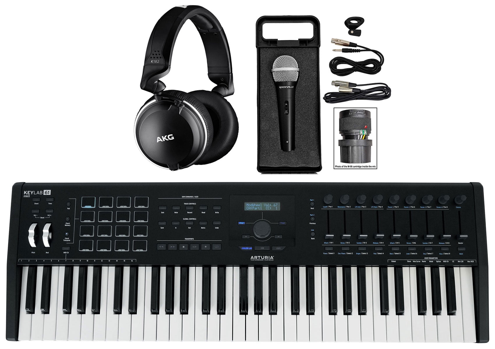 arturia keylab 61鍵 Amazon.com: Arturia KeyLab 61 MkII - 61 Key Semi Weighted
