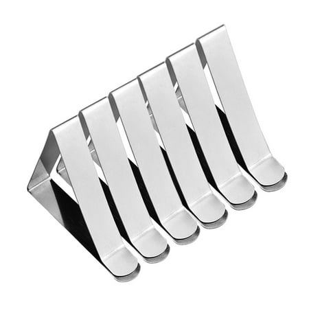 

Midewhik Decorative Storage Basket 6PC Stainless Steel Tablecloth Tables Cover Clips Holder Clamps Party Tool