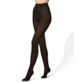 thumbnail image 5 of MeMoi Women's Ultra-Soft Basic Bamboo Blend Ribbed Tights - Womens - Female, Small/Medium, Black, 5 of 5