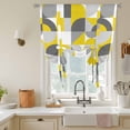 thumbnail image 2 of Tie Up Curtains for Windows Geometric Valance Adjustable Balloon Curtain Abstract Modern Yellow Tie Up Shades for Kitchen Living Room Bedroom Privacy Curtain Drape 34x45 Inch, 2 of 9