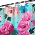 thumbnail image 4 of Vintage Floral Bee and Peony Shower Curtain 36x72, Artistic Botanical Pattern with Hooks, 4 of 5