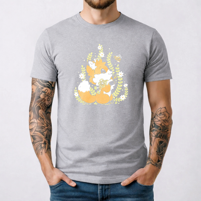 T-Shirt Feuillage de Renard par Samantha White