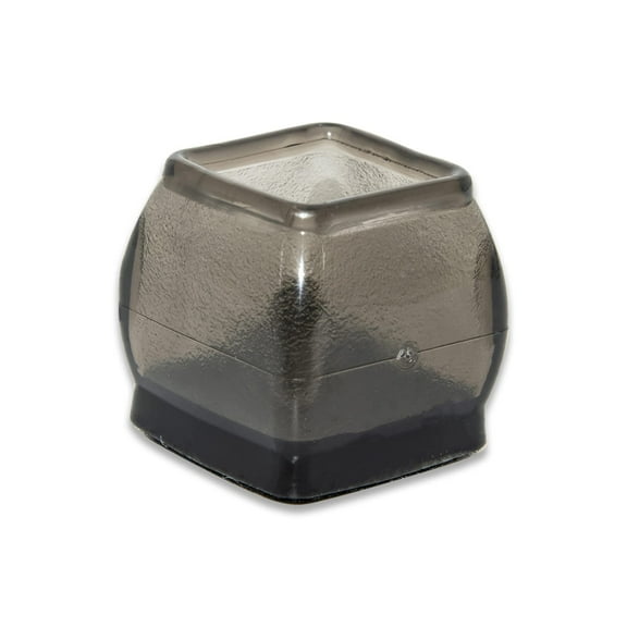 Flyshop 8PCS Square Chair Leg Caps with Felt Pads Durable Chair Leg Floor Protectors for Hardwood Floor Prevent Scratches Reduce Noise, Black Protective Caps, 22 to 30 mm