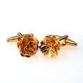 thumbnail image 2 of Los Hombres de Moda \ 's Gemelos de Flores Cobreado Gemelos de Oro, 2 of 3