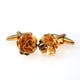 thumbnail image 2 of Hombre Gemelos con Forma de Flor Grabado Cobre Fancy Jewelry - Oro, 2 of 3