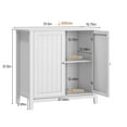 thumbnail image 6 of CQSXDA Mid-Century Modern White Double Door Storage Cabinet With Silver Knobs For Living Room Kitchen Bathroom Hallway Organization, 6 of 9