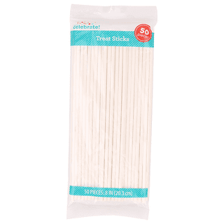 8-Inch White Treat Sticks, 25-Count