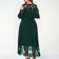 thumbnail image 5 of Brilliant Dresses for Women Clearance Clothes $5.00 Women's Casual Solid Color Plus Size Round-Neck Sexy Lace Short Sleeve Holiday Party/Green, 5 of 7