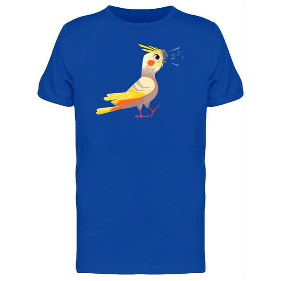 Parrot Singing Caricature T-Shirt Men -Image by Shutterstock, Male Small