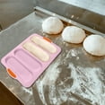 thumbnail image 6 of 4-Cavity Silicone Bread Pan | Non-Stick Sourdough Mold | Heat-Resistant Baking Pan for Homemade Sandwich Rolls | 13.4x9.4 Inch Green White Pink Options, 6 of 7