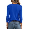 thumbnail image 3 of Stralyhd Women's Casual Long Sleeve Crew Neck T Shirts Soft Basic Tee Tops for Workout Business Fall Clothes Blue M, 3 of 4