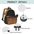 thumbnail image 4 of Orange and Yellow Leopard Print Backpack for School, Cute School Bag with Adjustable Shoulder Straps and Padded Back, 15"x11.42"x5.5", 4 of 5