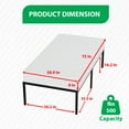 thumbnail image 3 of FDW Matelas Simple, Mousse Mémoire Gel 8 Pouces, Cadre de Lit Base 18 Pouces de Hauteur, Rangement sous le Lit Facile à Assembler, Noir, 3 of 7