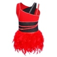 thumbnail image 4 of Choomomo Kids Girls Ballet Dance Tutu Dress Latin Dance Leotard Hip Hop Jazz Performance Outfits Bodysuit Red 12, 4 of 7