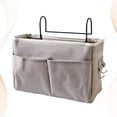thumbnail image 3 of Bolsa de almacenamiento organizadora para colgar junto a la cama, multifunción, organizador de artículos diversos, bolsa de almacenamiento de libros para cama de bebé (gris), 3 of 5