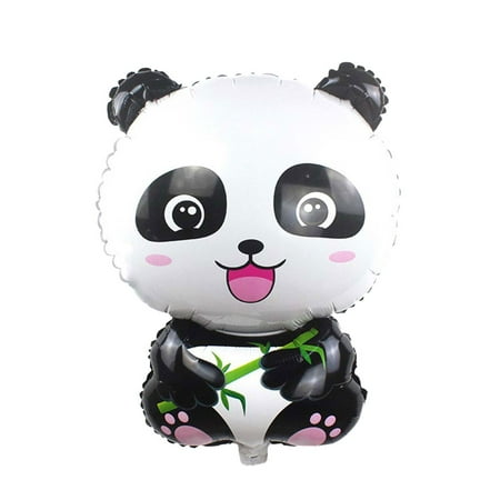 TINKSKY 10pcs Panda Foil Balloon Creative Animal Decor Balloon for Festival Party Birthday (Black)