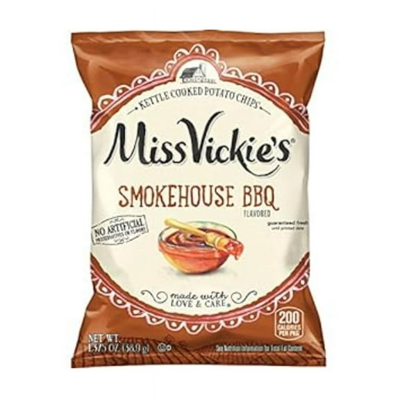 Miss Vickie's Smokehouse BBQ Flavored Kettle oked Potato Chips, 1.375 Ounce Pack Of 8